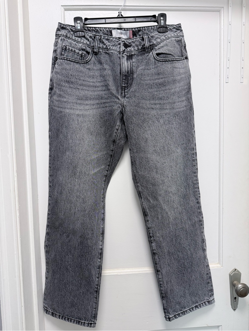 CAbi Women's Grey Straight Jeans